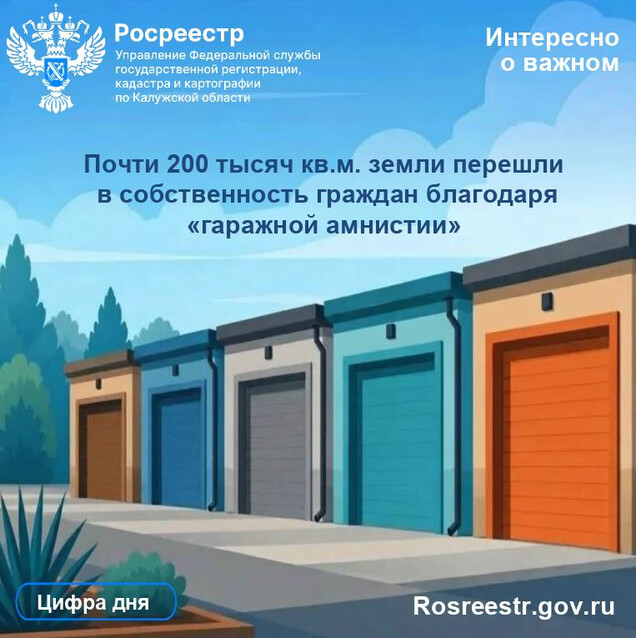 Почти 200 тысяч кв.м. земли перешли в собственность граждан благодаря «гаражной амнистии»